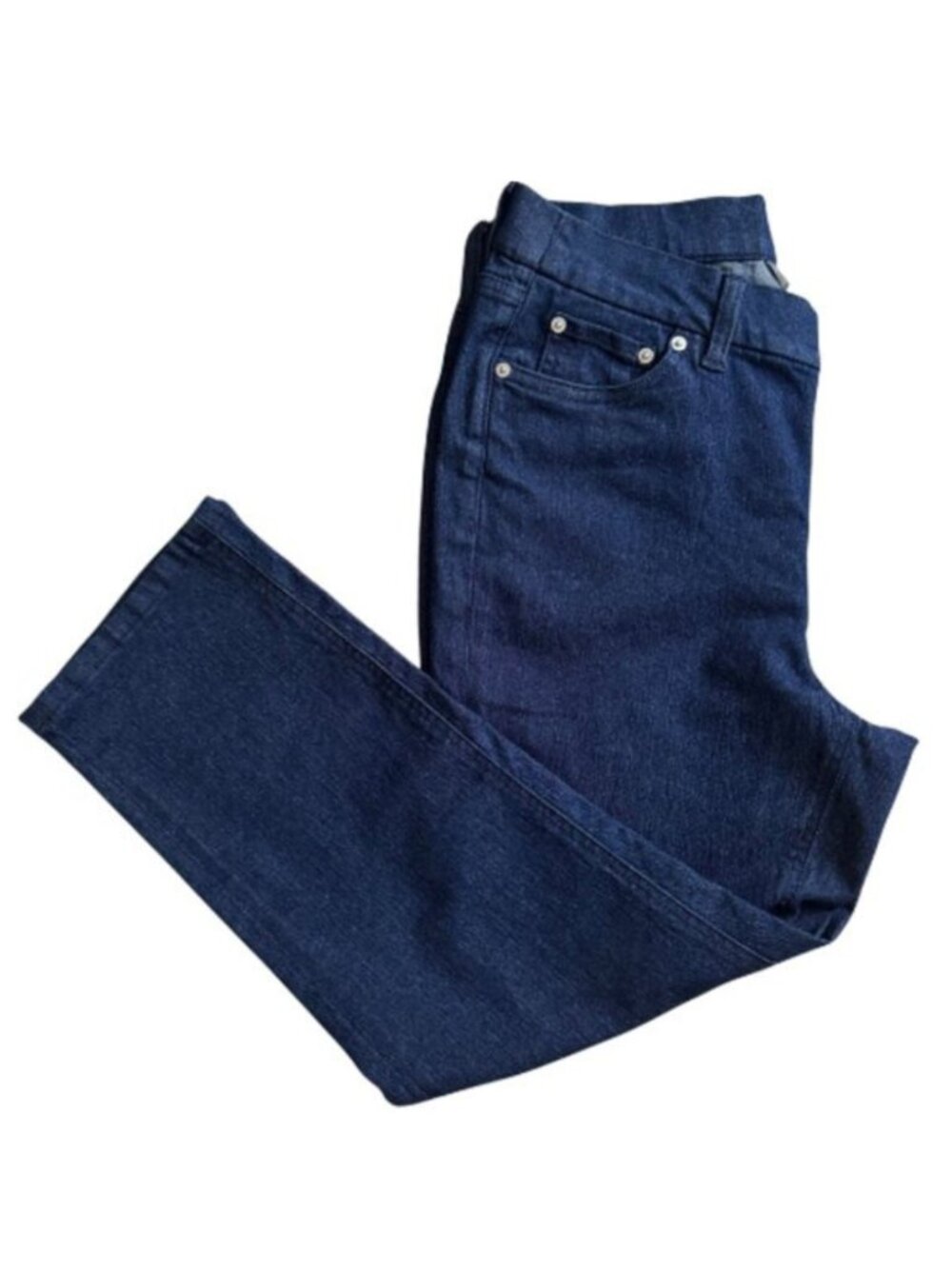 d&co Denim & Country Dark Wash Straight Cut Cropped Jeans Women's 10 NEW - Picture 3 of 8